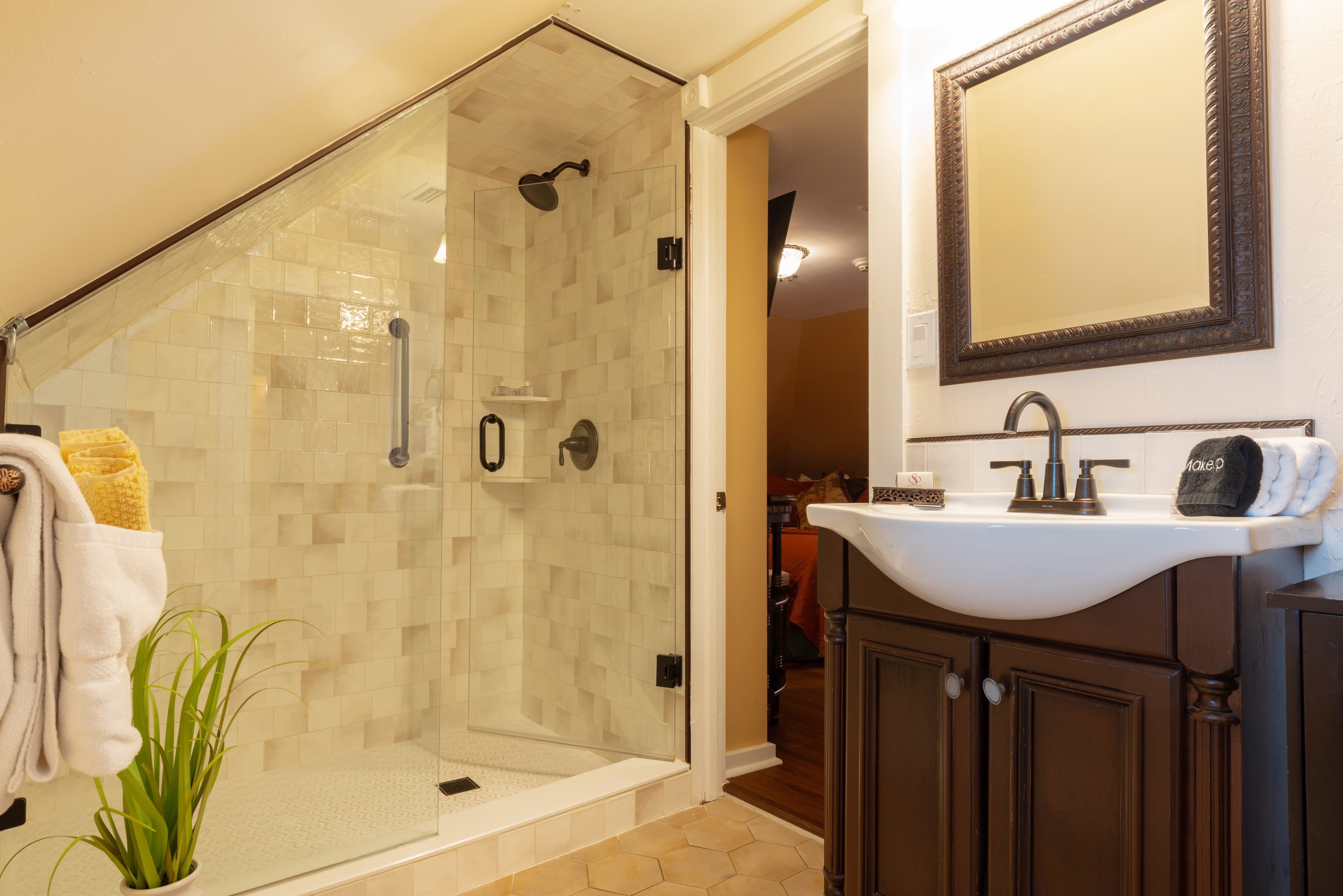 Private bathroom with walk in shower