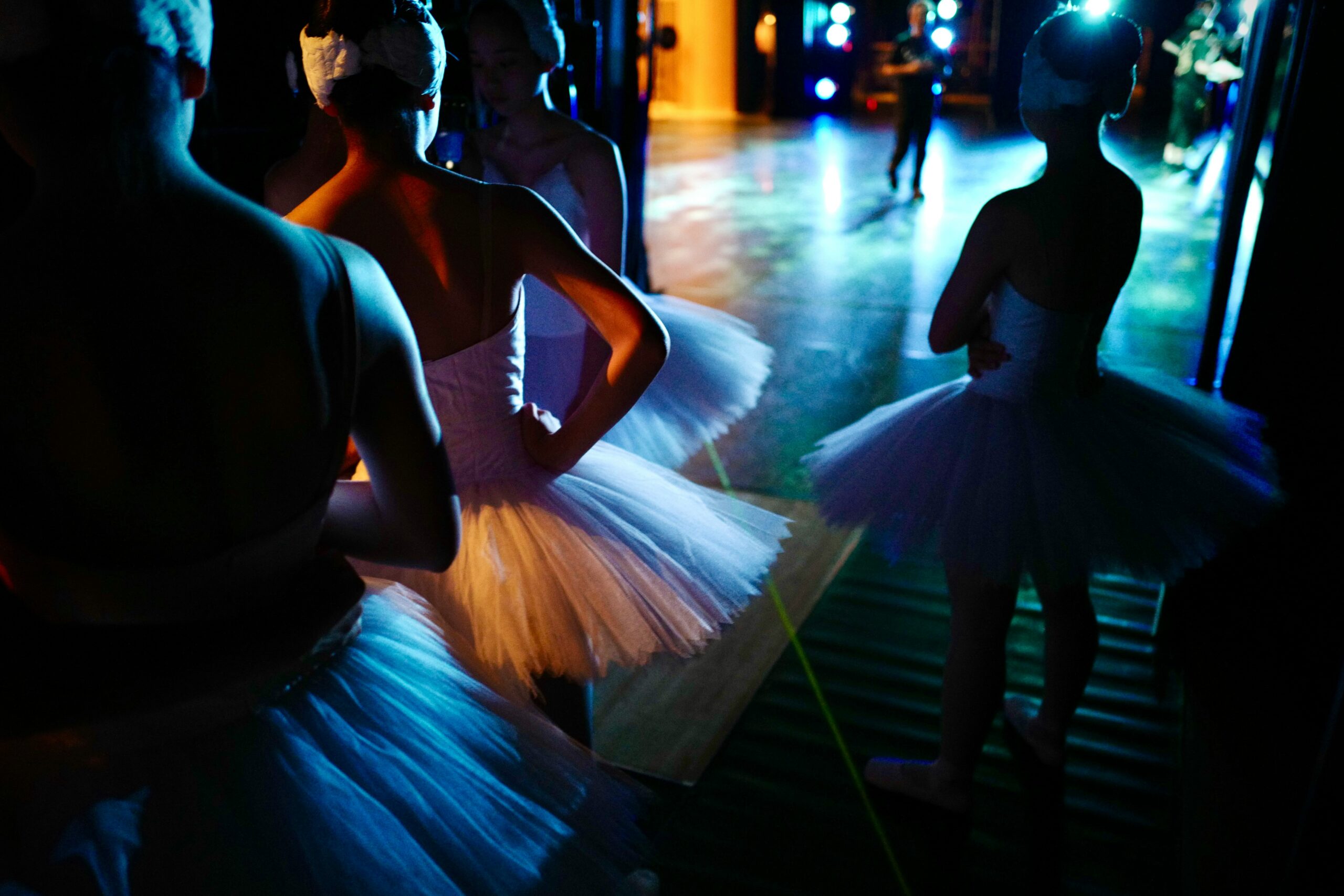 Dracula Ballet dancers performing on stage in gothic costumes at the Lewis Auditorium in St. Augustine.